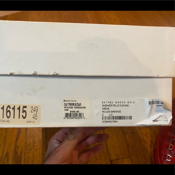 BALENCIAGA Arena RED sz. US10 - Picture 7 of 11